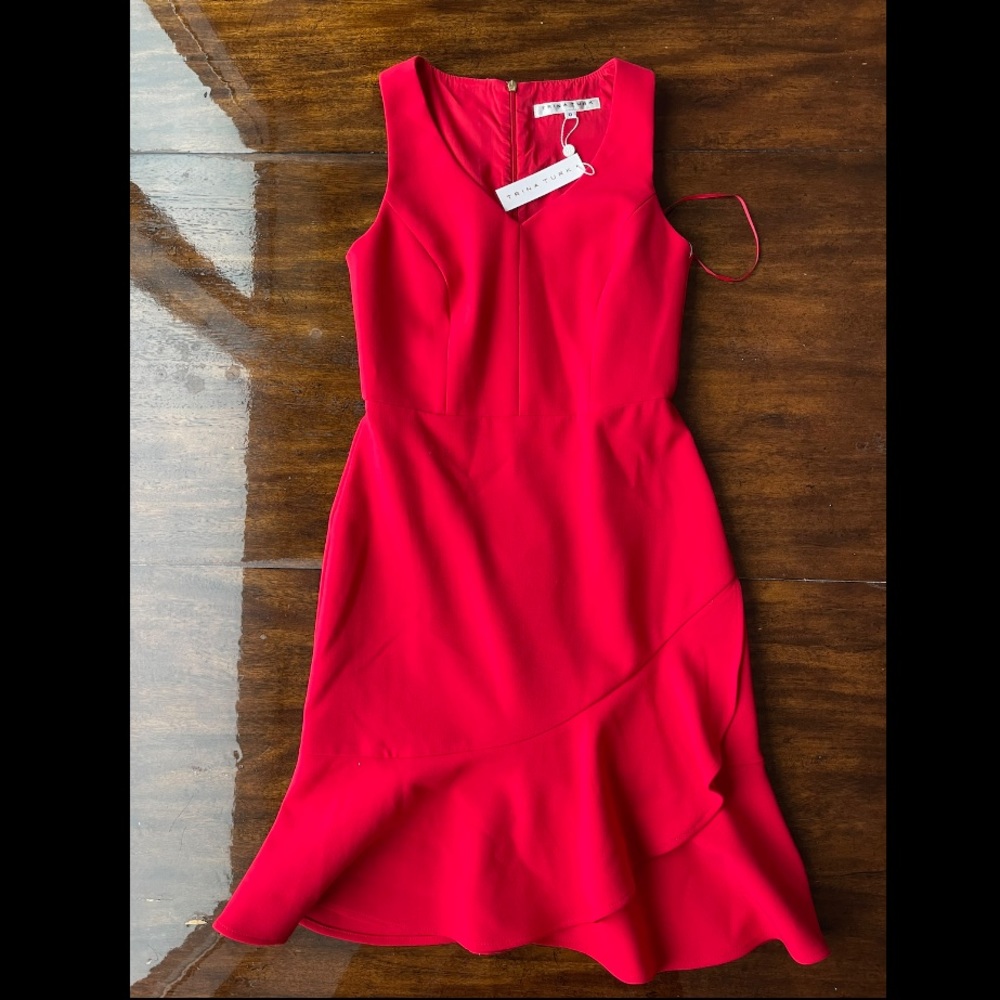 trina turk red dress Nwt size 0
